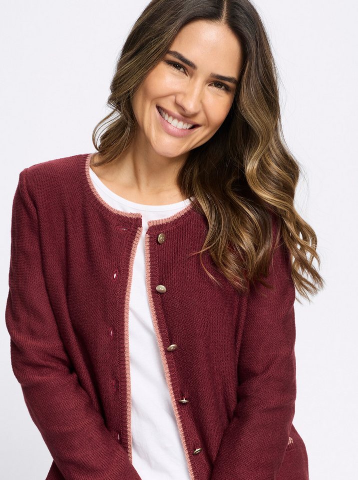 Sieh an! Strickjacke Strickjacke Langarm Links-Strick – Bild 5 von 5