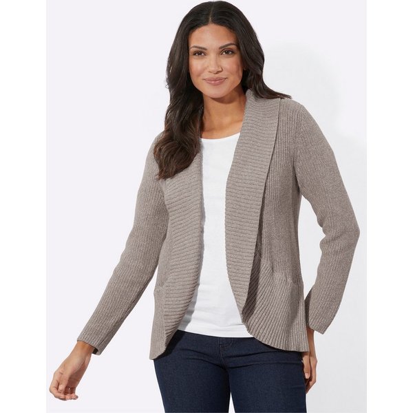 Sieh an! Strickjacke Strickjacke Langarm Ripp, Strukturstrick