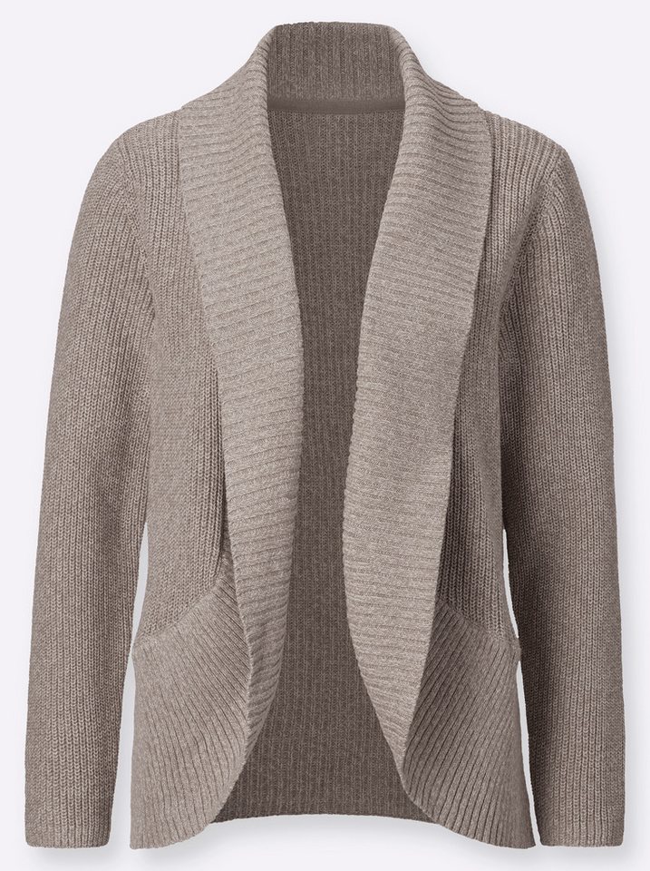 Sieh an! Strickjacke Strickjacke Langarm Ripp, Strukturstrick – Bild 3 von 3