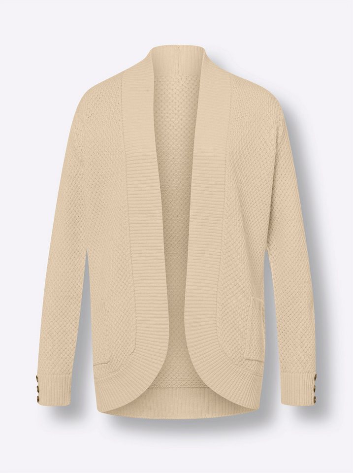 Sieh an! Strickjacke Strickjacke Langarm Strukturstrick – Bild 3 von 4