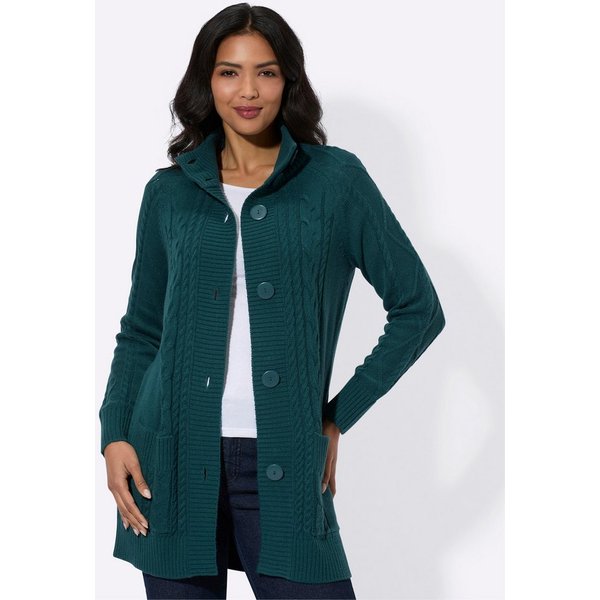 Sieh an! Strickjacke Strickjacke Langarm Zopfmuster