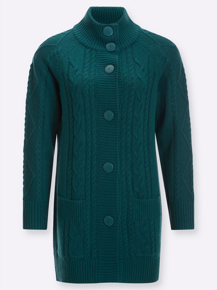 Sieh an! Strickjacke Strickjacke Langarm Zopfmuster – Bild 4 von 4
