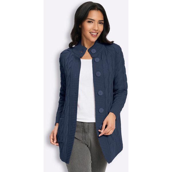 Sieh an! Strickjacke Strickjacke Langarm Zopfmuster