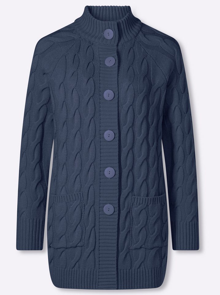 Sieh an! Strickjacke Strickjacke Langarm Zopfmuster – Bild 4 von 5