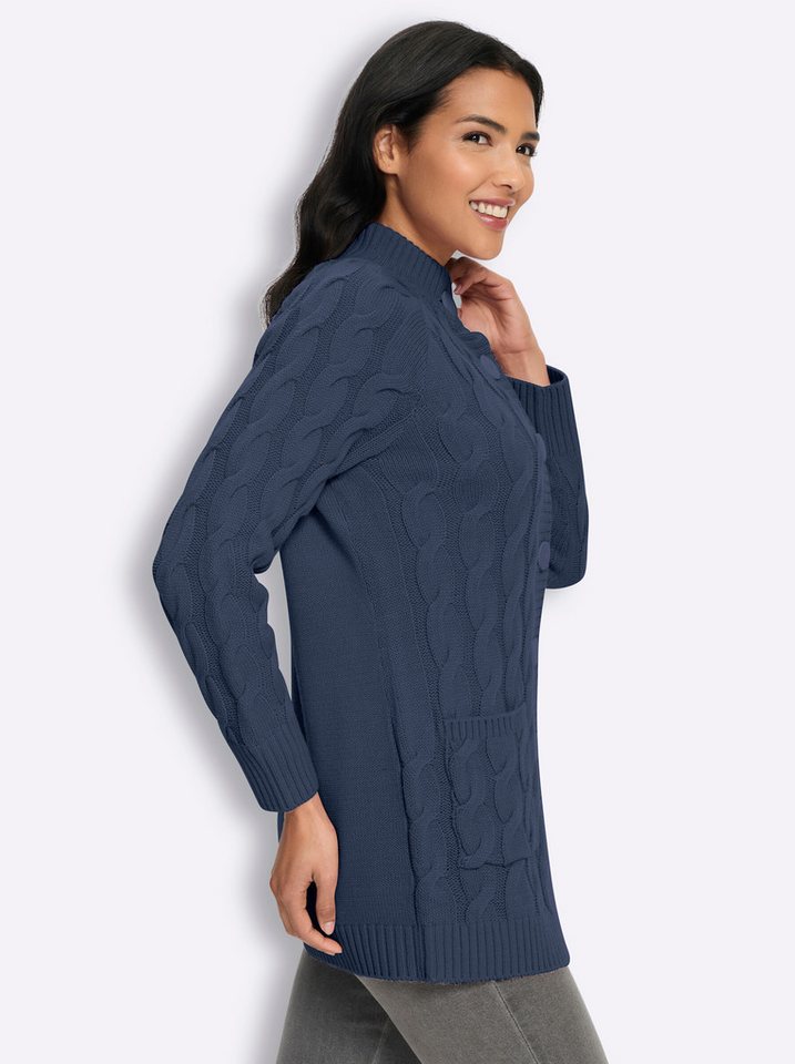 Sieh an! Strickjacke Strickjacke Langarm Zopfmuster – Bild 5 von 5