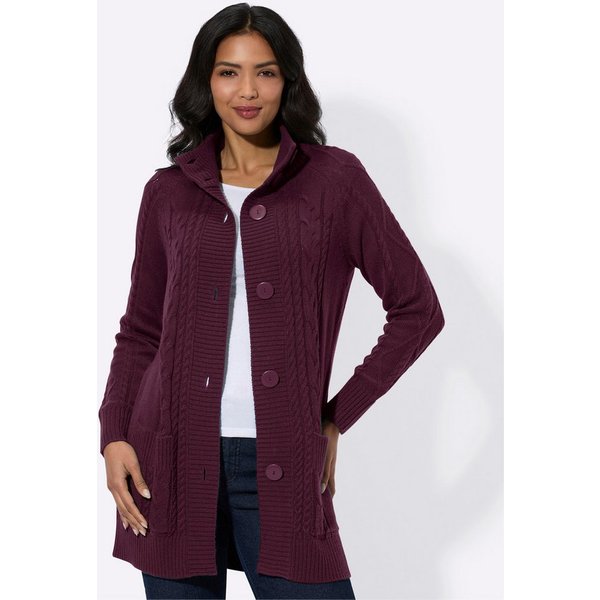 Sieh an! Strickjacke Strickjacke Langarm Zopfmuster