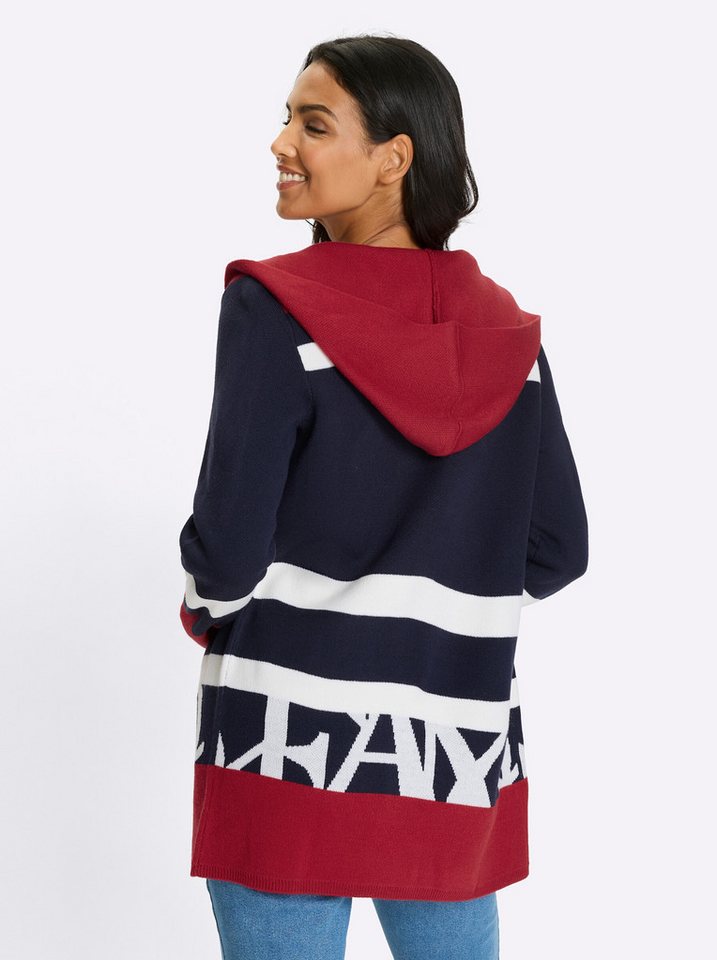 Sieh an! Strickjacke Long-Strickjacke Langarm Jacquard – Bild 2 von 5