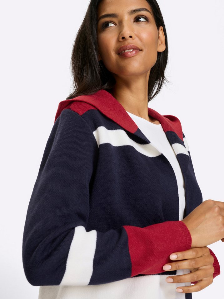 Sieh an! Strickjacke Long-Strickjacke Langarm Jacquard – Bild 5 von 5