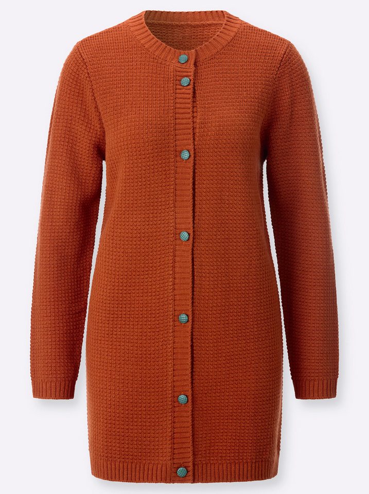 Sieh an! Strickjacke Long-Strickjacke Langarm Strukturstrick – Bild 3 von 5