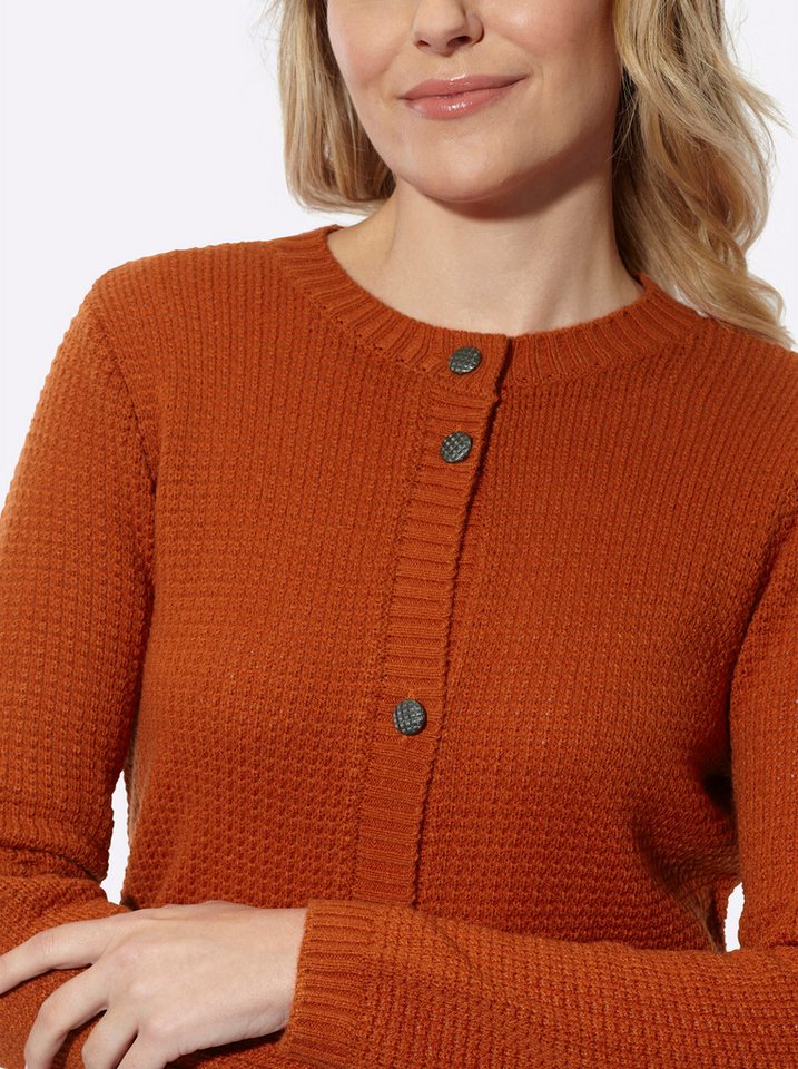 Sieh an! Strickjacke Long-Strickjacke Langarm Strukturstrick – Bild 4 von 5