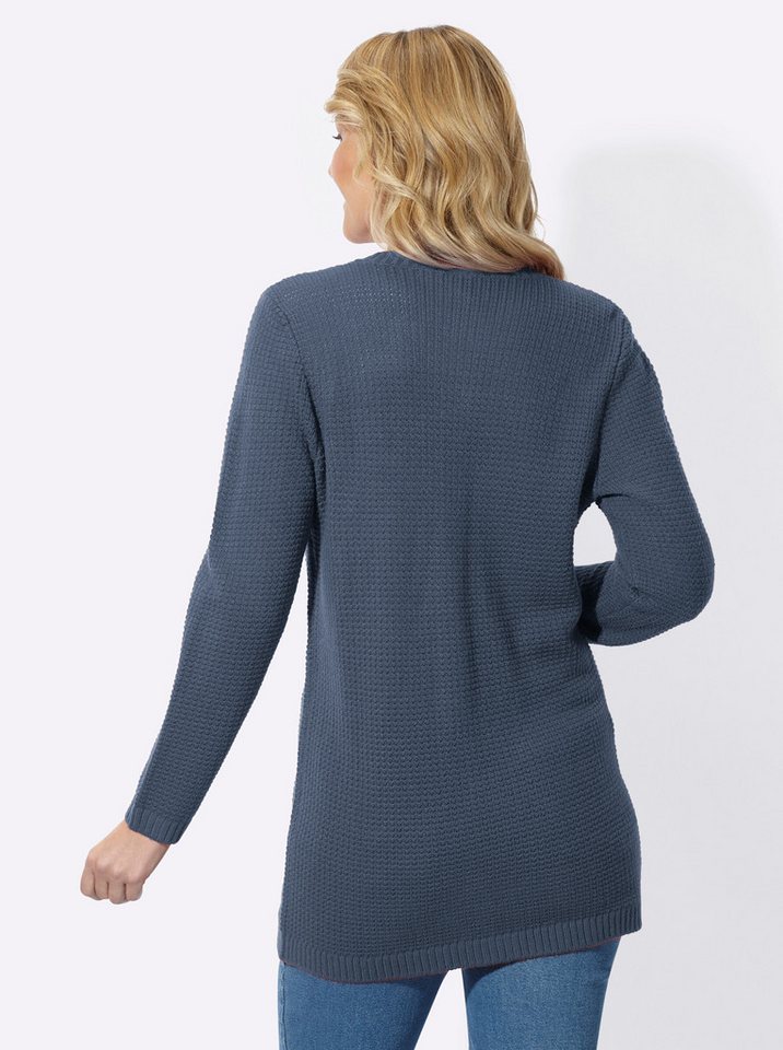 Sieh an! Strickjacke Long-Strickjacke Langarm Strukturstrick – Bild 2 von 5