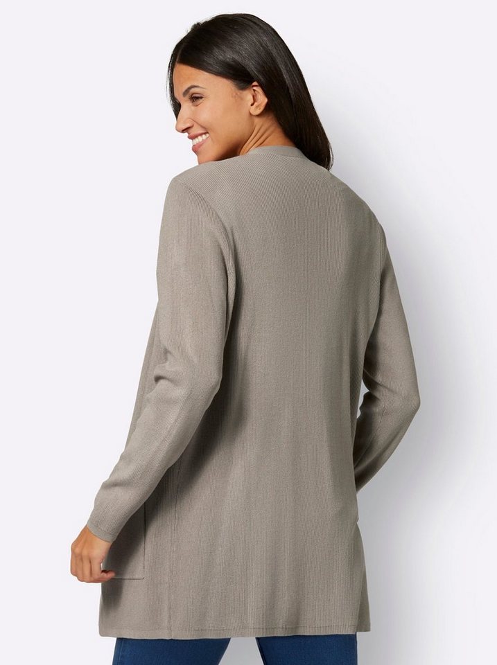 Sieh an! Strickjacke Long-Strickjacke Langarm Strukturstrick – Bild 2 von 3