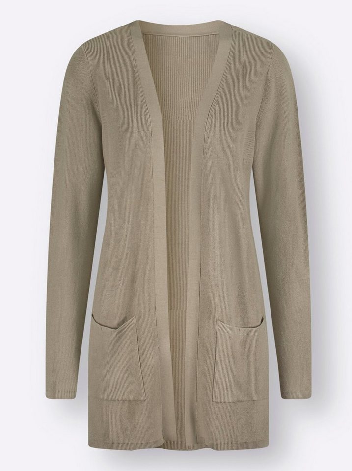 Sieh an! Strickjacke Long-Strickjacke Langarm Strukturstrick – Bild 3 von 3
