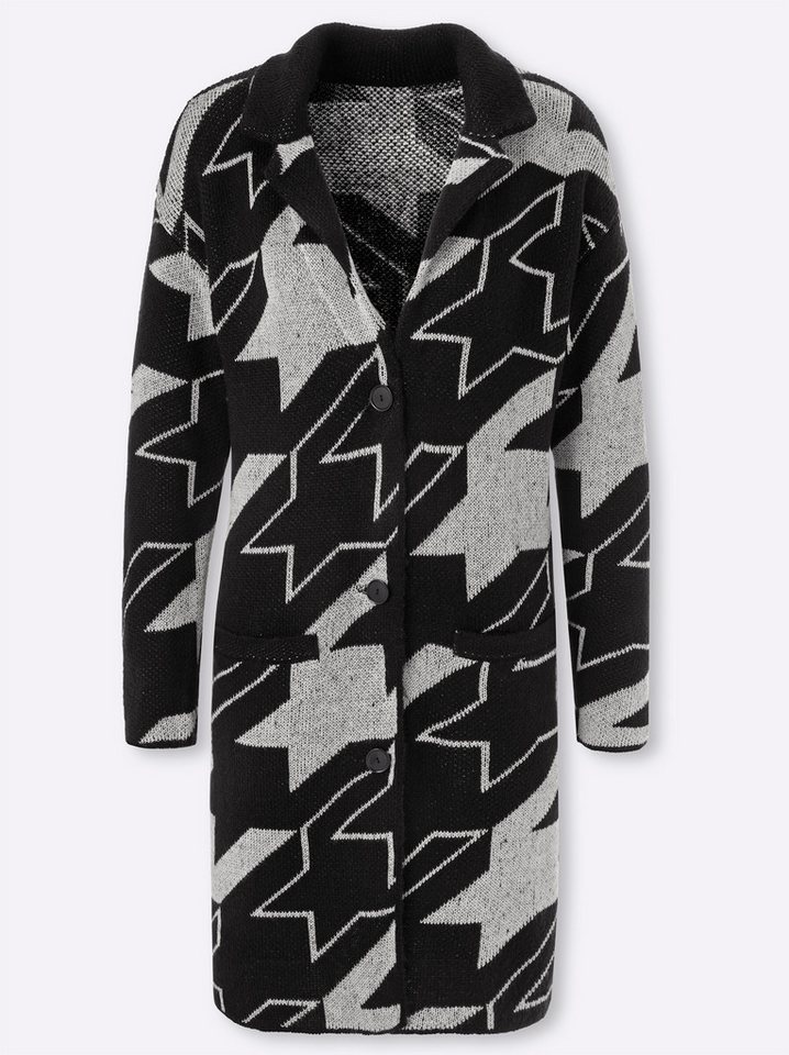 Sieh an! Strickjacke Strickmantel Langarm Jacquard – Bild 2 von 4