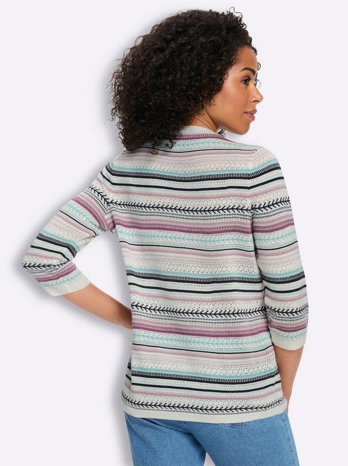 Sieh an! Strickpullover 3/4-Arm-Pullover 3/4-Arm Ajourstrick – Bild 2 von 5