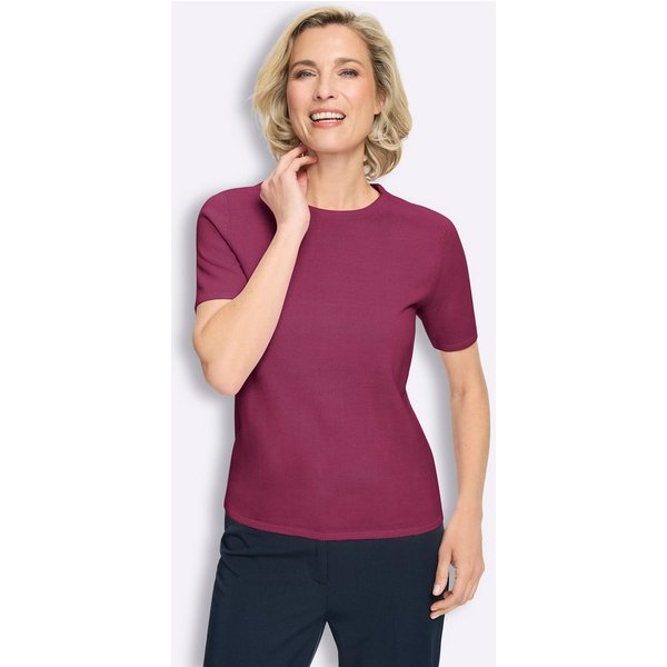 Sieh an! Strickpullover Kurzarm-Pullover Kurzarm Jersey