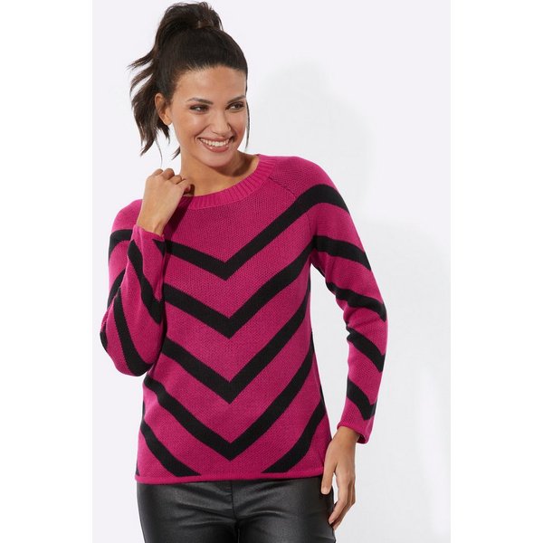 Sieh an! Strickpullover Langarm-Pullover Langarm Jacquard