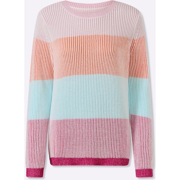 Sieh an! Strickpullover Langarm-Pullover Langarm Ripp