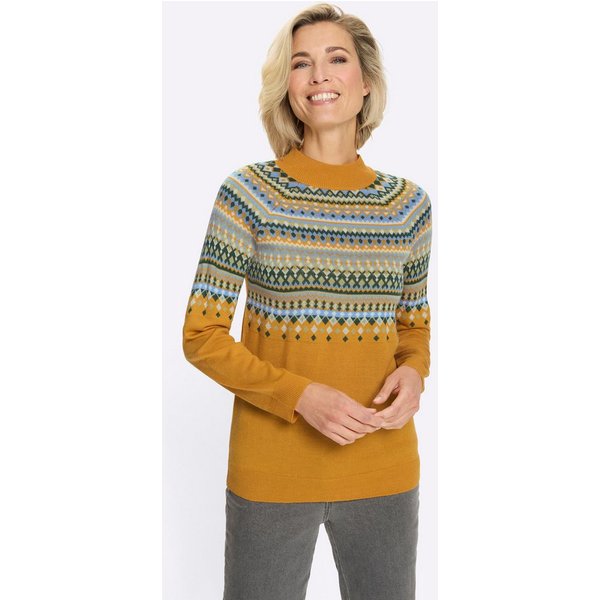 Sieh an! Strickpullover Norwegerpullover Langarm Jacquard, Jersey