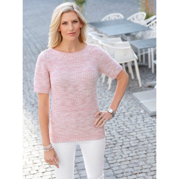 Sieh an! Strickpullover Pullover Kurzarm Strukturstrick