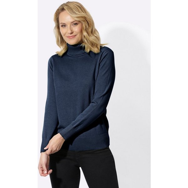 Sieh an! Strickpullover Rollkragen-Pullover Langarm Feinstrick