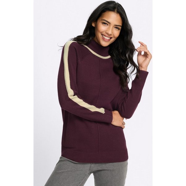 Sieh an! Strickpullover Rollkragen-Pullover Langarm Feinstrick