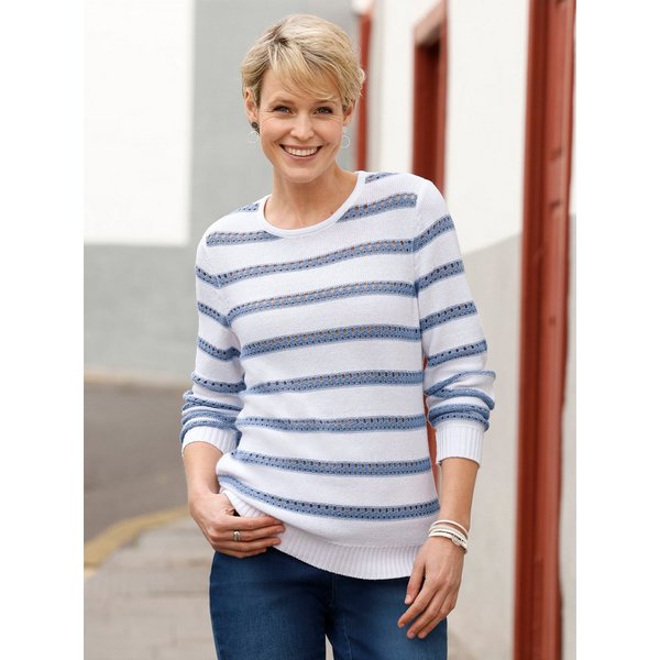 Sieh an! Strickpullover Rundhals-Pullover Langarm