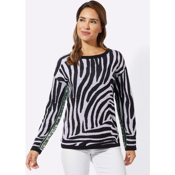 Sieh an! Strickpullover Rundhals-Pullover Langarm Jacquard