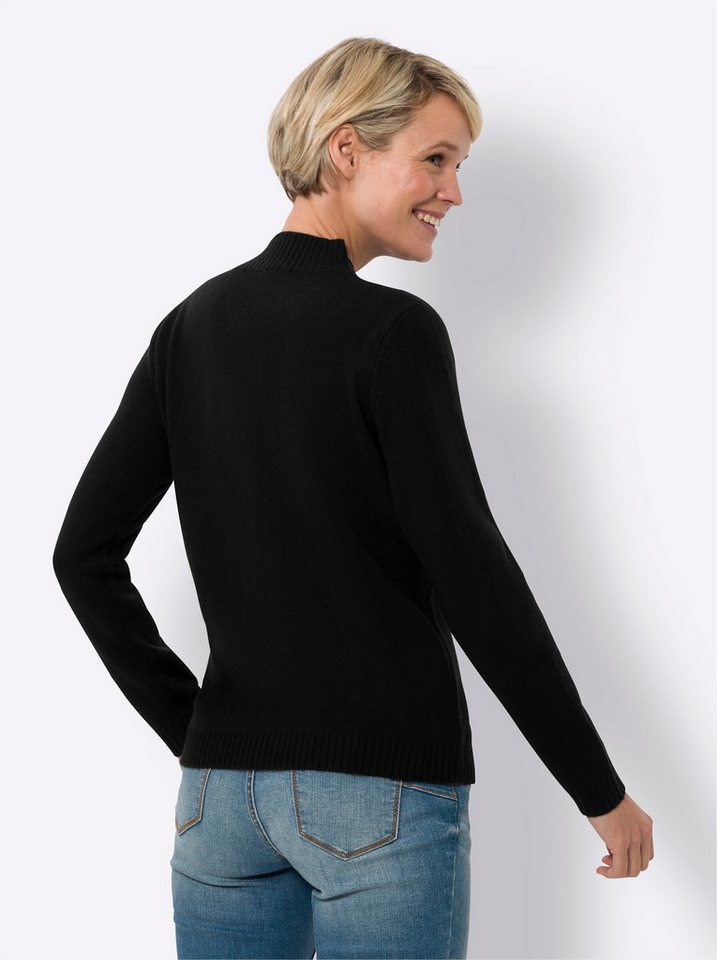 Sieh an! Strickpullover Stehkragen-Pullover Langarm Jersey, Jacquard – Bild 2 von 4