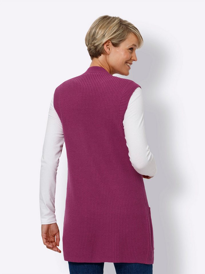 Sieh an! Strickweste Strickweste Ärmellos Ripp – Bild 2 von 4
