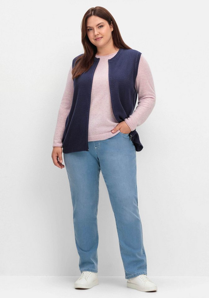 Sieh an! Strickweste Strickweste Ärmellos Strukturstrick – Bild 3 von 5