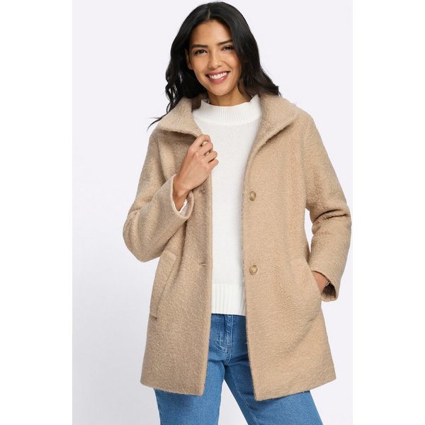 Sieh an! Winterjacke Bouclé-Jacke Langarm