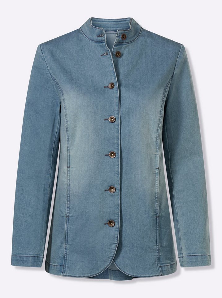 Sieh an! Winterjacke Jeans-Jacke Langarm – Bild 4 von 5