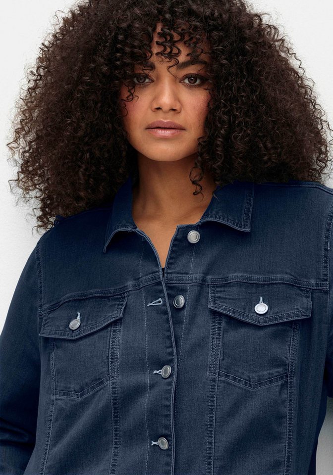 Sieh an! Winterjacke Jeans-Jacke Langarm – Bild 4 von 5