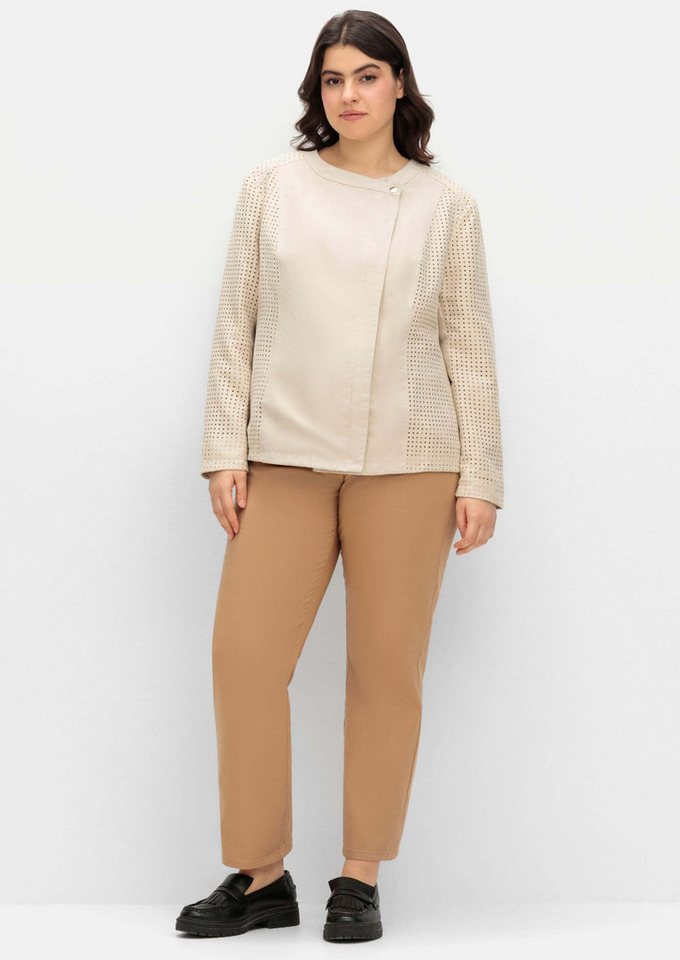 Sieh an! Winterjacke Lederimitat-Jacke Langarm – Bild 3 von 5