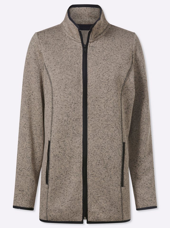 Sieh an! Winterjacke Strickfleece-Jacke Langarm – Bild 3 von 5