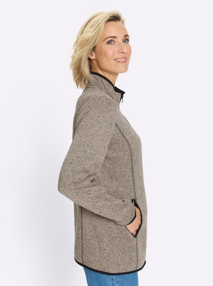 Sieh an! Winterjacke Strickfleece-Jacke Langarm – Bild 4 von 5