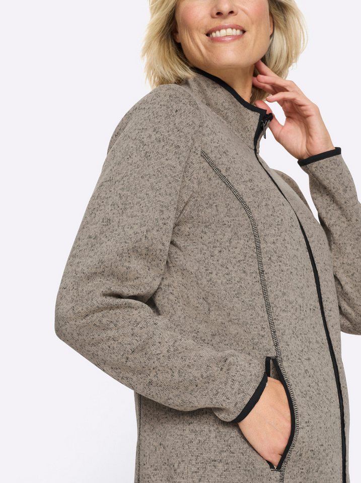 Sieh an! Winterjacke Strickfleece-Jacke Langarm – Bild 5 von 5