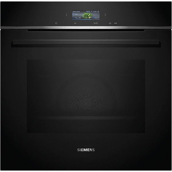 SIEMENS Backofen iQ700 HB734G1B1, mit Teleskopauszug nachrüstbar, ecoClean, Air Fry Funktion für knusprige Ergebnisse & Schnellaufheizungung