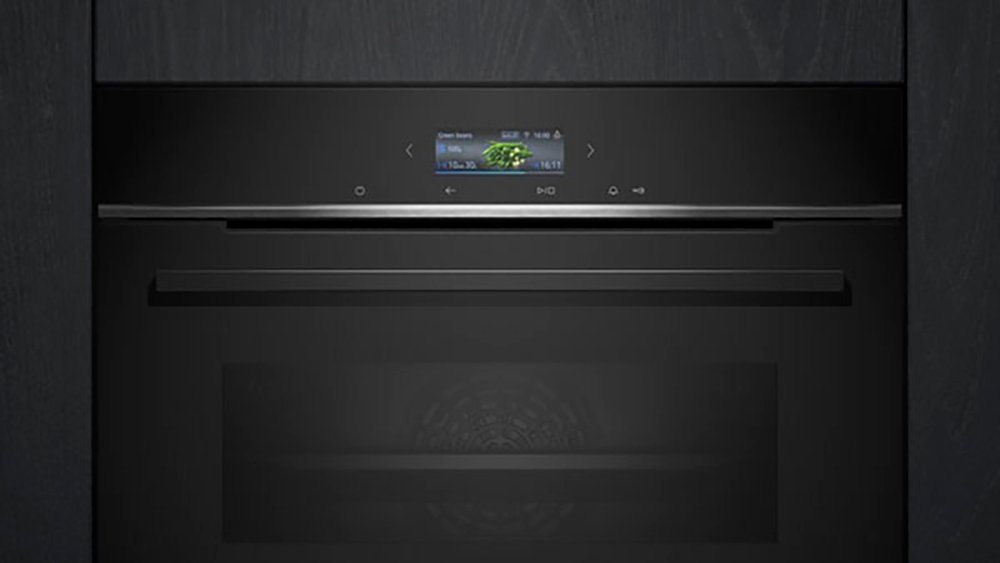 SIEMENS Backofen iQ700 HB734G1B1, mit Teleskopauszug nachrüstbar, ecoClean, Air Fry Funktion für knusprige Ergebnisse & Schnellaufheizung – Bild 2 von 5