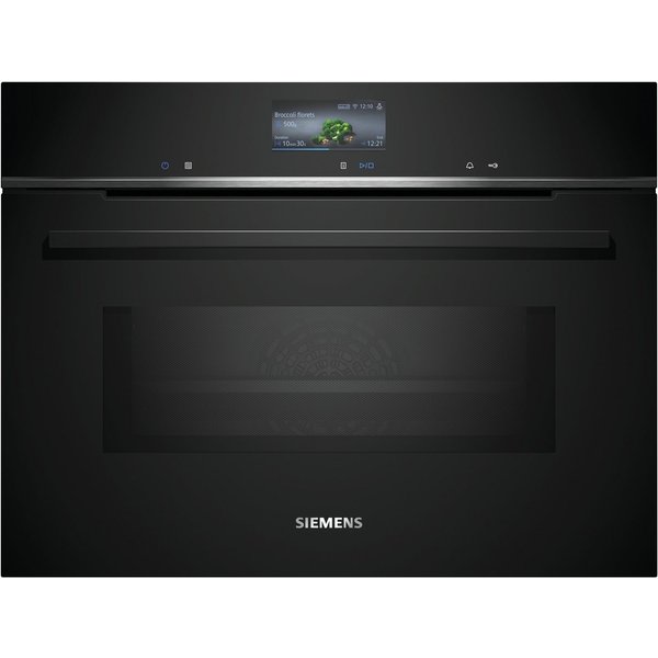 SIEMENS Backofen mit Mikrowelle iQ700 CM776GKB1, mit 1-fach-Teleskopauszug, Perfekte Zubereitung von Gerichten dank cookControl Pro