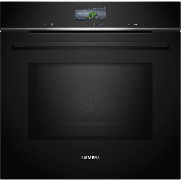 SIEMENS Backofen mit Mikrowelle iQ700 HM736GAB1, mit 1-fach-Teleskopauszug, ecoClean, Intelligenter Backofen dank Assistent mit Sprachsteuerung