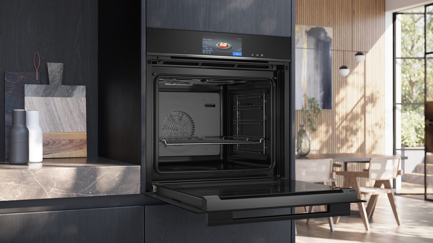SIEMENS Dampfbackofen iQ700 HS738G3B2, mit Teleskopauszug nachrüstbar – Bild 2 von 5