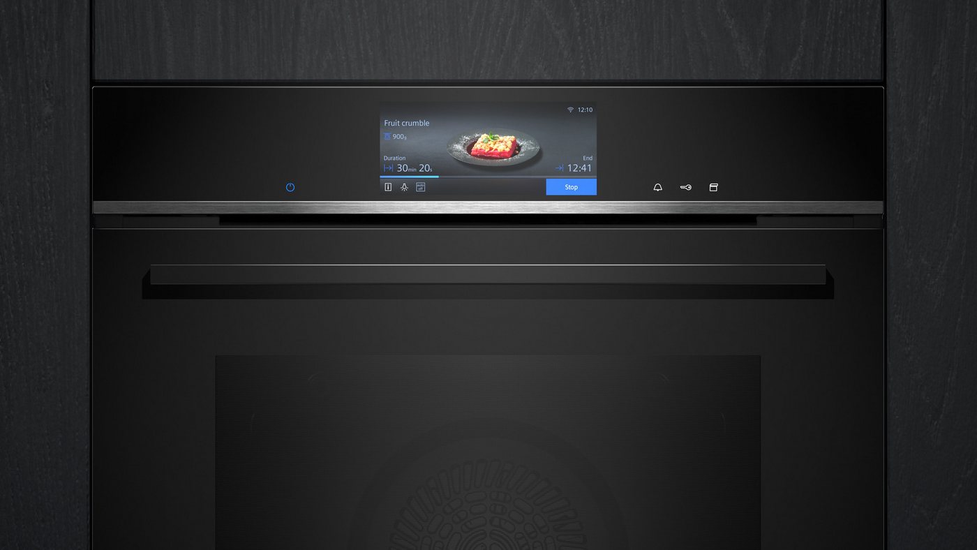 SIEMENS Dampfbackofen iQ700 HS738G3B2, mit Teleskopauszug nachrüstbar – Bild 4 von 5