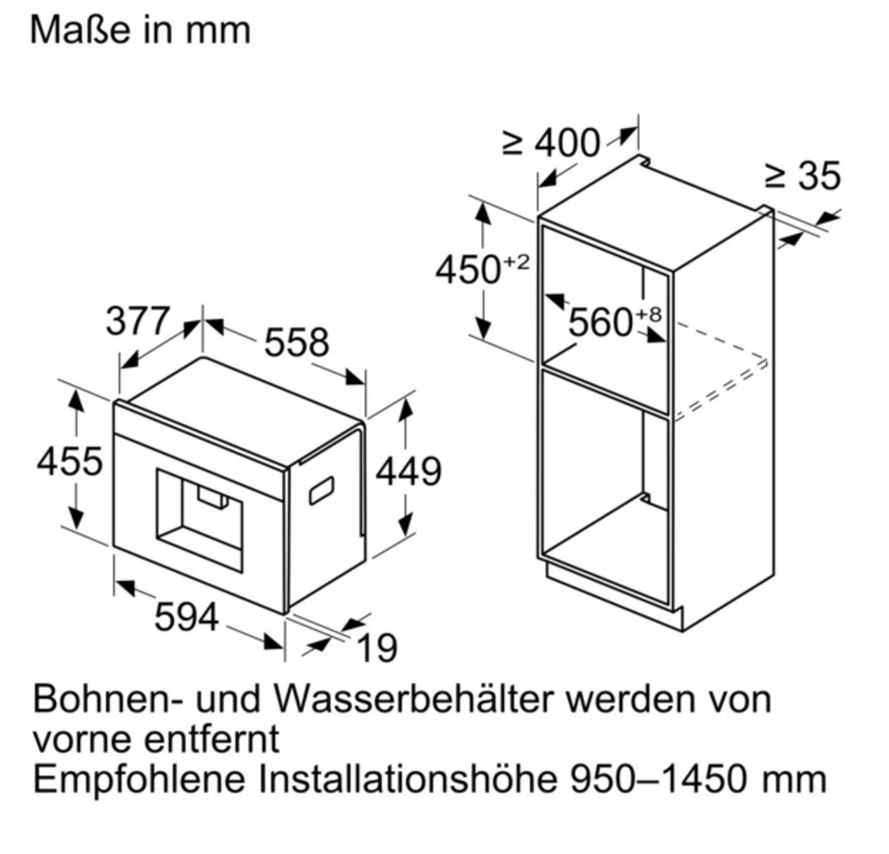 SIEMENS Einbau-Kaffeevollautomat CT918L1M0 – Bild 4 von 5