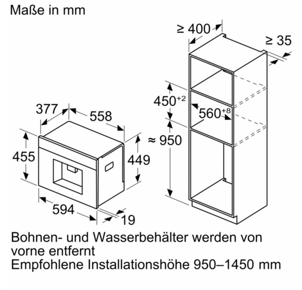 SIEMENS Einbau-Kaffeevollautomat CT918L1M0 – Bild 5 von 5