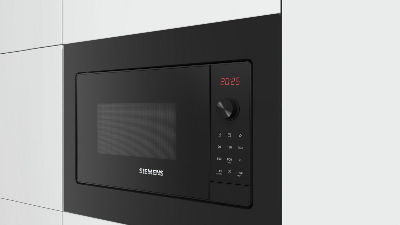 SIEMENS Einbau-Mikrowelle BE623LMB3, Grill, Mikrowelle, 20 l, Leichte humidClean Plus-Reinigung & perfekte Grillbräunung – Bild 2 von 5