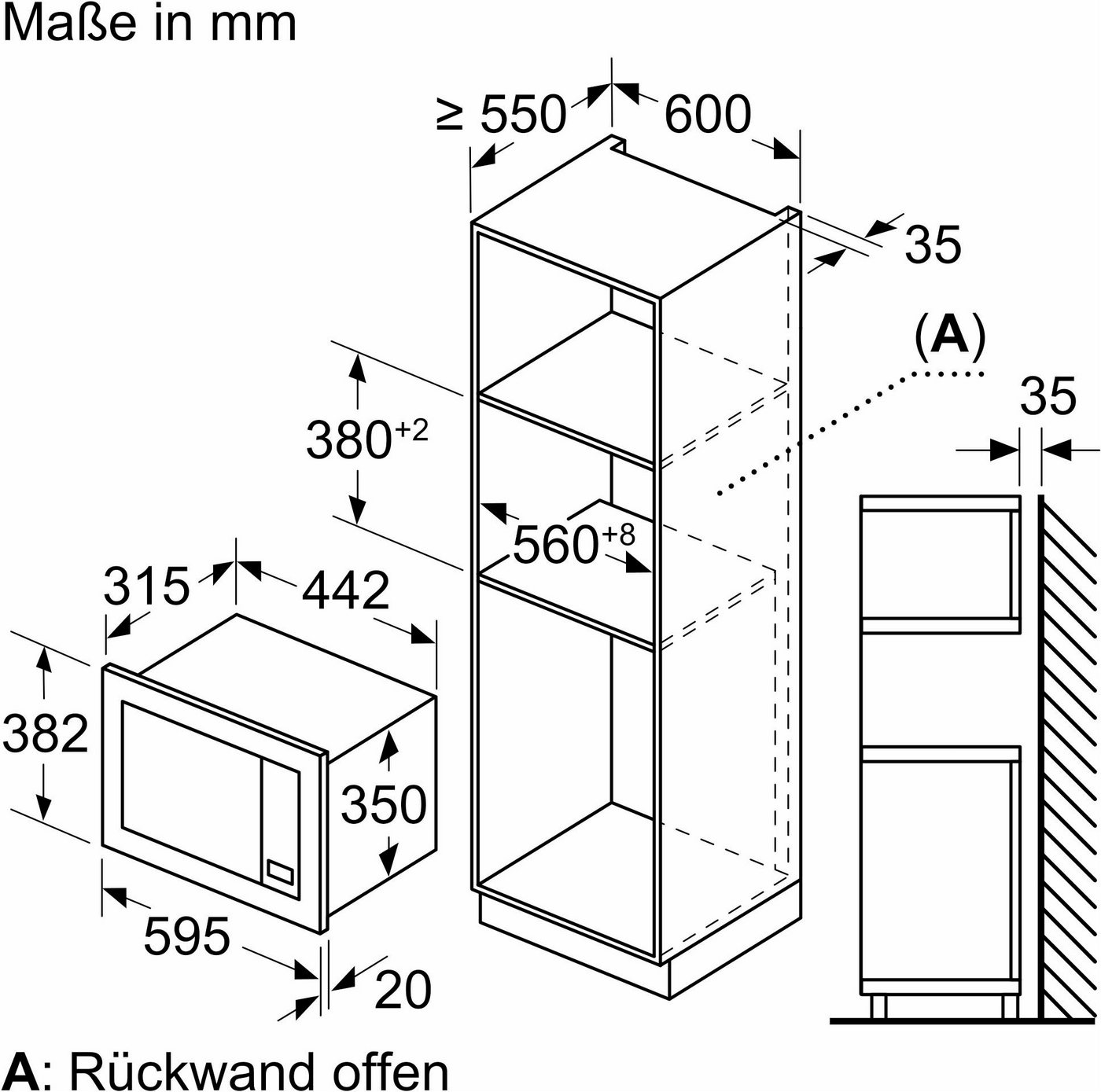 SIEMENS Einbau-Mikrowelle BE623LMB3, Grill, Mikrowelle, 20 l, Leichte humidClean Plus-Reinigung & perfekte Grillbräunung – Bild 5 von 5