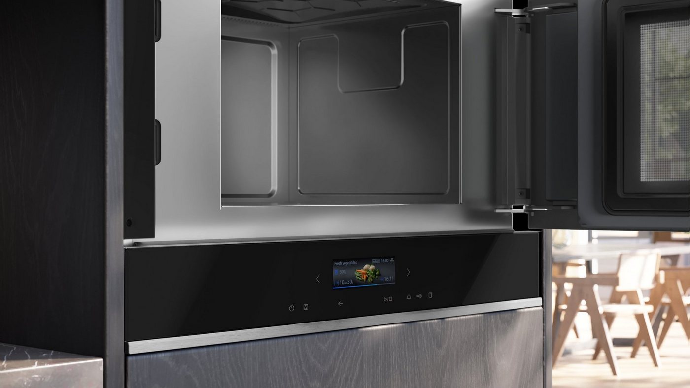 SIEMENS Einbau-Mikrowelle BF722R1B1, Mikrowelle, 21 l, Effektive humidClean Plus & gelingsichere cookControl7-Automatik – Bild 3 von 4