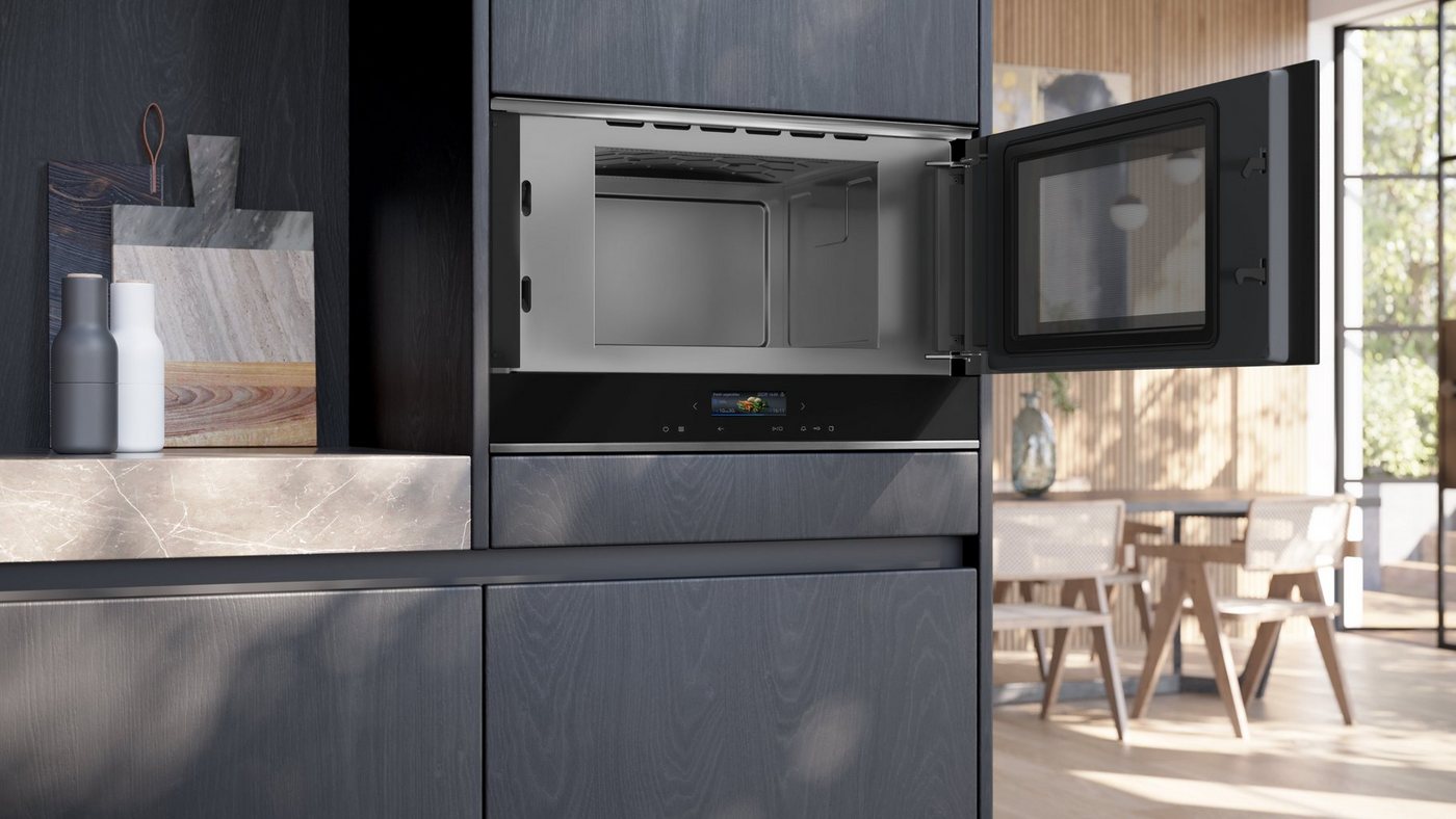 SIEMENS Einbau-Mikrowelle BF722R1B1, Mikrowelle, 21 l, Effektive humidClean Plus & gelingsichere cookControl7-Automatik – Bild 4 von 4